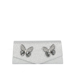 Crystal Butterfly Envelope Clutch Crossbody