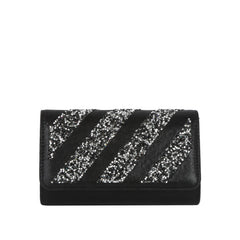 Crystal Stripe Evening Clutch Crossbody