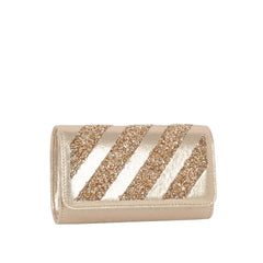 Crystal Stripe Evening Clutch Crossbody