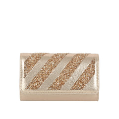 Crystal Stripe Evening Clutch Crossbody