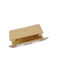 Pearl Rose Rhinestone Evening Clutch