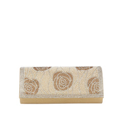 Pearl Rose Rhinestone Evening Clutch