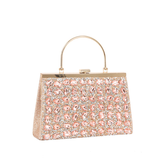 Gemstone Glam Frame Evening Bag