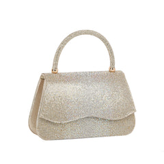 Radiant Crystal Top Handle Evening Bag