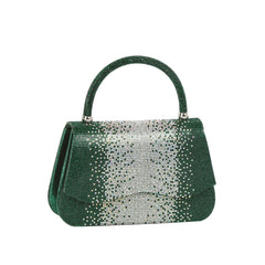 Radiant Crystal Top Handle Evening Bag