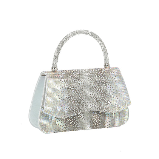 Radiant Crystal Top Handle Evening Bag