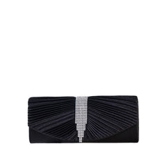 Radiant Pleated Rhinestone Clutch