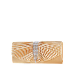 Radiant Pleated Rhinestone Clutch