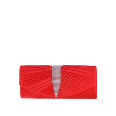 Radiant Pleated Rhinestone Clutch