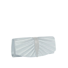Radiant Pleated Rhinestone Clutch
