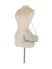 Radiant Pleated Rhinestone Clutch