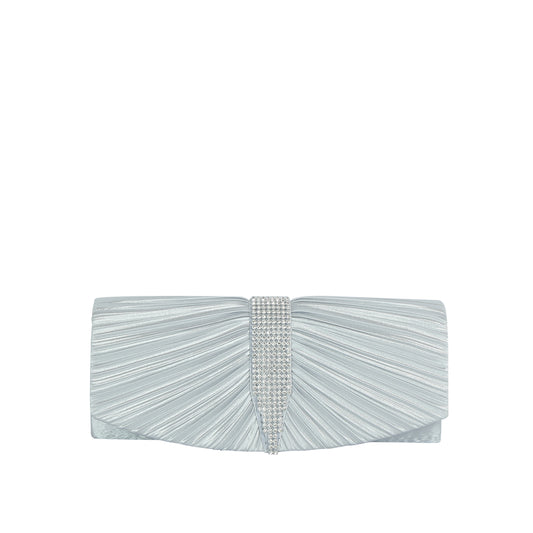 Radiant Pleated Rhinestone Clutch