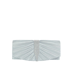 Radiant Pleated Rhinestone Clutch
