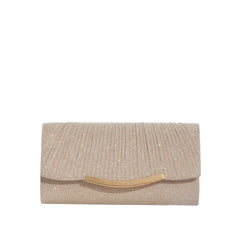 Shimmer Pleated Evening Clutch