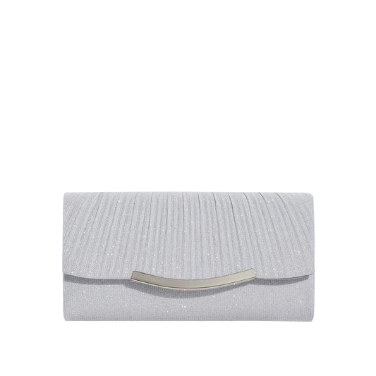 Shimmer Pleated Evening Clutch