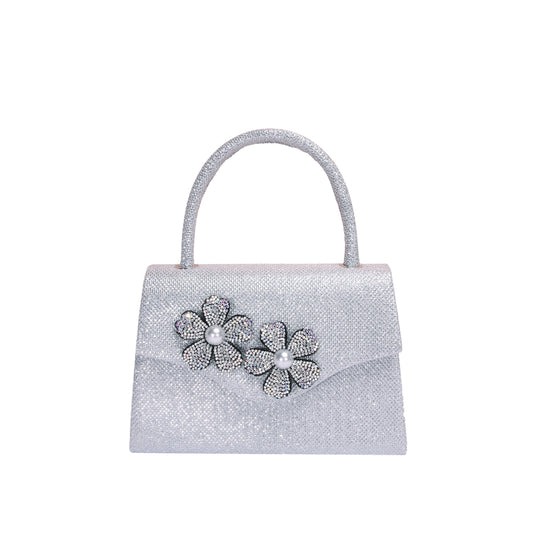 Pearl Blossom Glitter Satchel