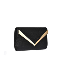 Glitter Chevron Envelope Clutch