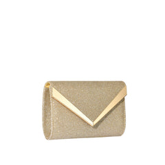 Glitter Chevron Envelope Clutch