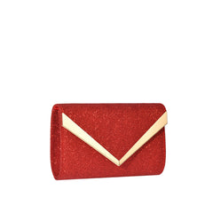 Glitter Chevron Envelope Clutch