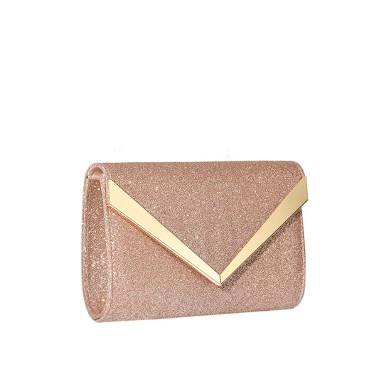 Glitter Chevron Envelope Clutch