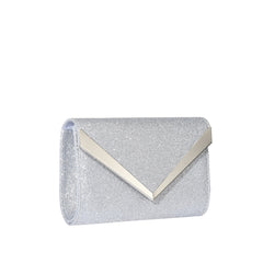 Glitter Chevron Envelope Clutch
