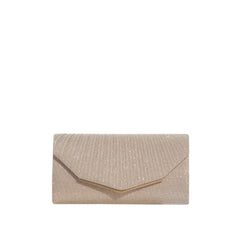Shimmer Pleated Envelope Clutch