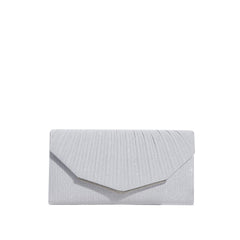 Shimmer Pleated Envelope Clutch