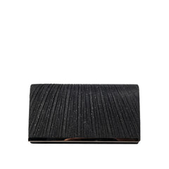 Metal Trim Shimmer Evening Clutch