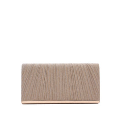 Metal Trim Shimmer Evening Clutch