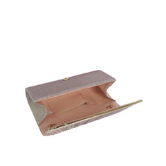 Metal Trim Shimmer Evening Clutch