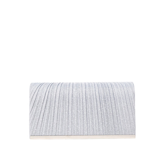 Metal Trim Shimmer Evening Clutch
