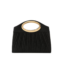 Luxe Halo Pleated Evening Clutch