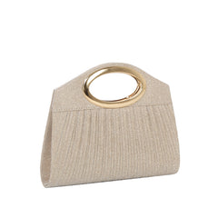 Luxe Halo Pleated Evening Clutch