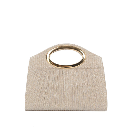 Luxe Halo Pleated Evening Clutch