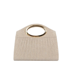 Luxe Halo Pleated Evening Clutch