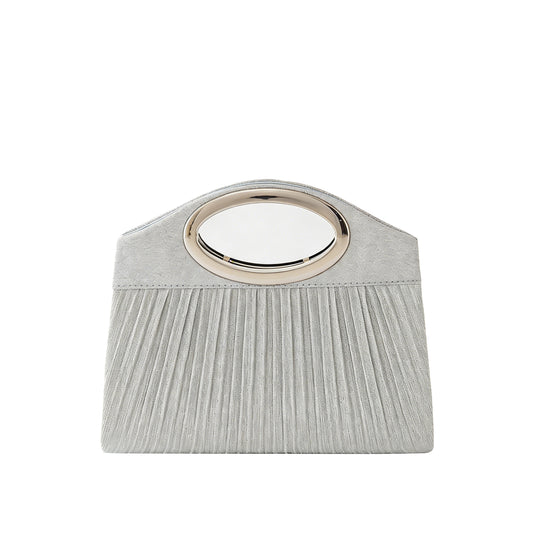 Luxe Halo Pleated Evening Clutch