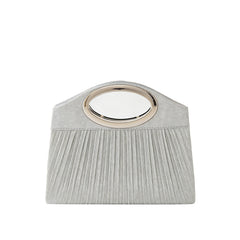 Luxe Halo Pleated Evening Clutch