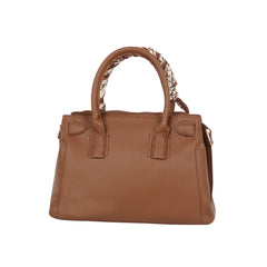 Silk Scarf Handle Satchel Bag