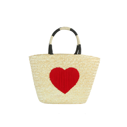 Embroidered Fruit Straw Market Tote