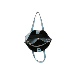 Buckle Strap Structured Satchel Tote