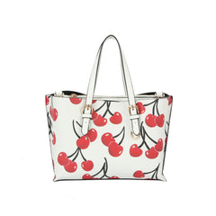 Buckle Strap Structured Satchel Tote