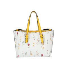 Buckle Strap Structured Satchel Tote