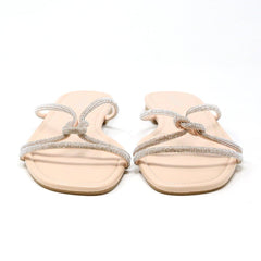 Rhinestone Knot Slide Sandal