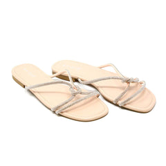 Rhinestone Knot Slide Sandal