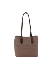 2 in 1 button detailed front pocket tote