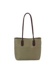 2 in 1 button detailed front pocket tote