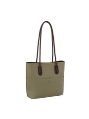 2 in 1 button detailed front pocket tote