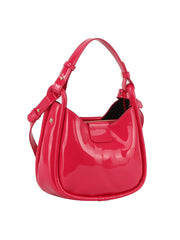 Shiny leather petite cute crossbody bag