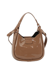 Shiny leather petite cute crossbody bag