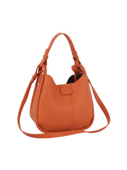 Soft leather classic design bucket bag